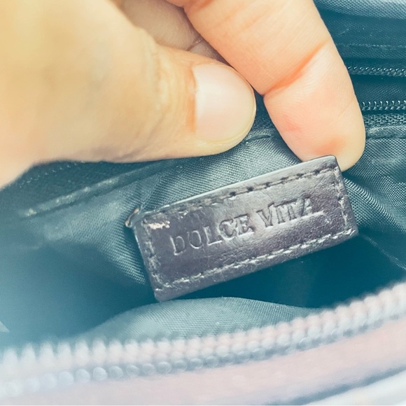 DOLCE VITA BROWN LEATHER CROSSBODY LEATHER WOMEN CARD HOLDER BAG - Picture 12 of 16